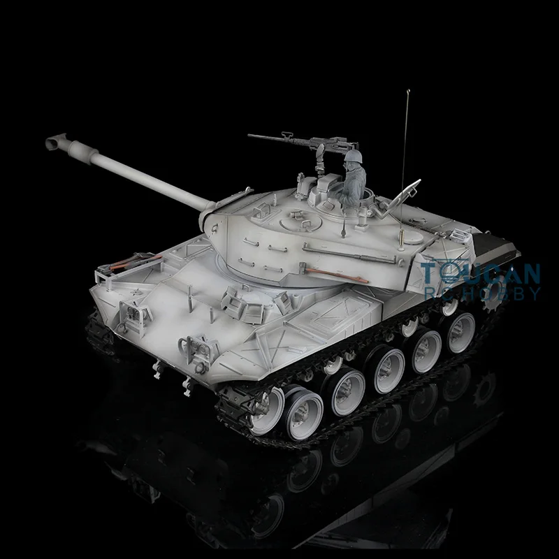 HENG LONG 1/16 Snow 7.0 Upgraded Walker Bulldog Painted White RC Tank 3839 W/ 360° Turret Steel Sprocket Wheels Car Toys Boys 5