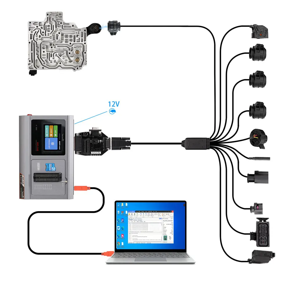 GODIAG Getriebekabel 9-in-1-Set für V-A-G V30/ DQ200/ DL501/ VL300/ VL381/ DQ500/ DQ250/ DQ380 für Multi Prog und AUTEL Gbox – Detail 4