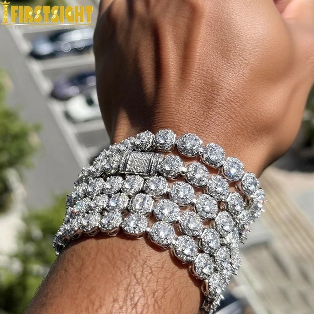 Inspired Silver Square Charm Bracelet With Cubic Zirconia - Sterling Silver Plated Braided Chain