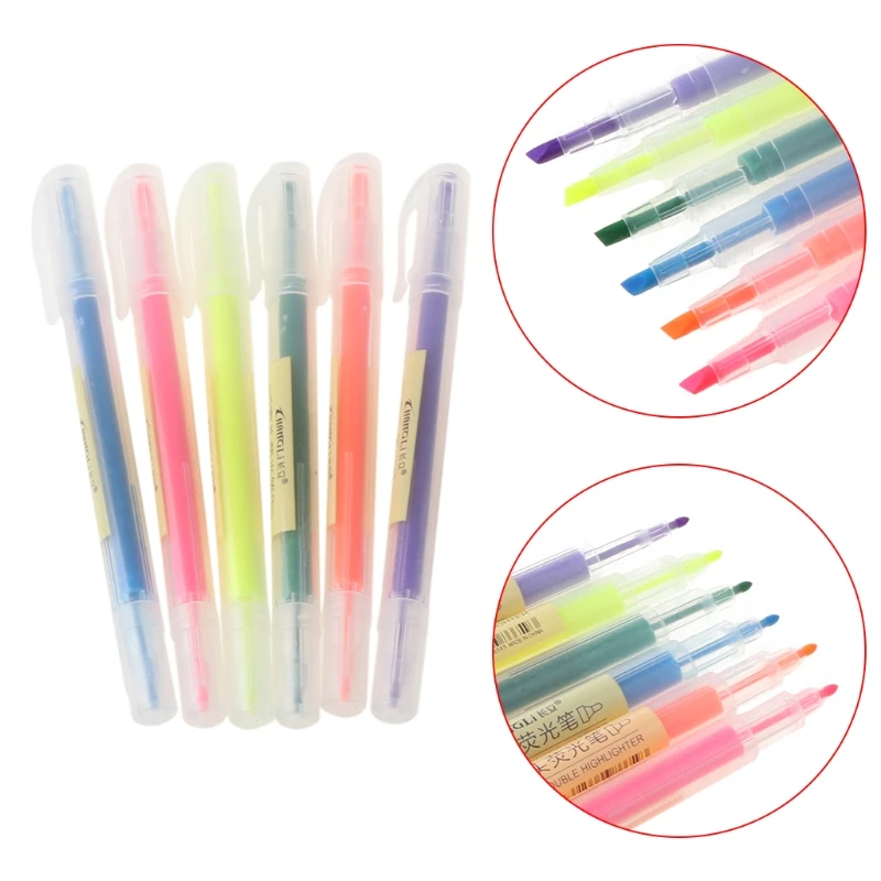 

6 шт. акварельная гелевая ручка, милый маркер, однотонный акцент, чернила, гладкое письмо