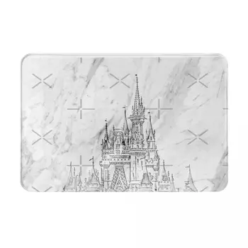 매직 캐슬 대리석 조각 바닥 장식 욕실 매트, 미끄럼 방지 바닥 매트, 목욕 러그 카펫, 문짝 매트
