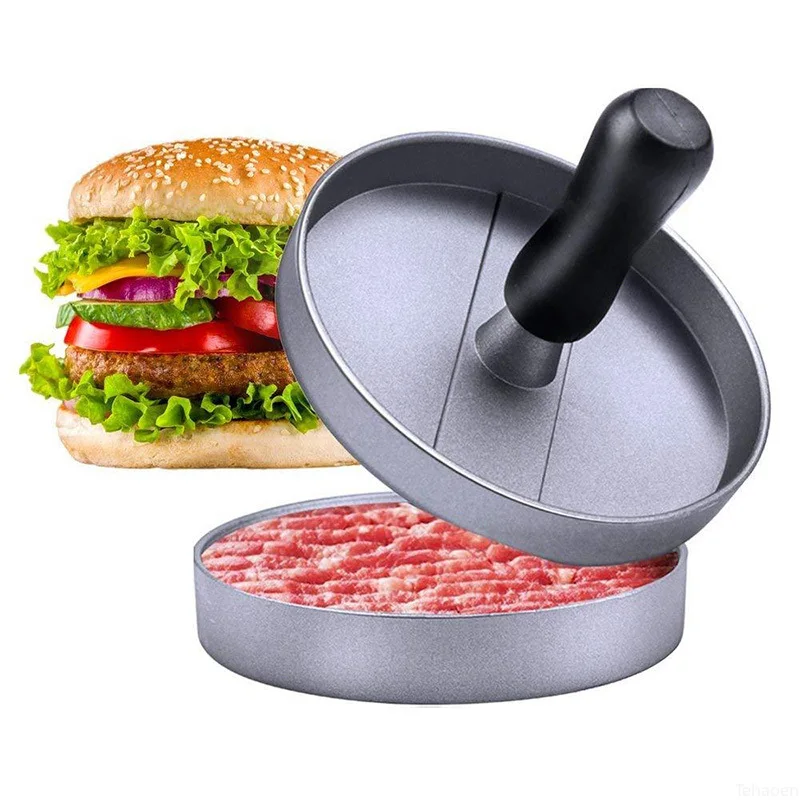 Burger Press Round Hamburger Mold Aluminum Alloy Hamburguer Meat Beef BBQ Smash Burger Press For Cutlets Kitchen Food Mold