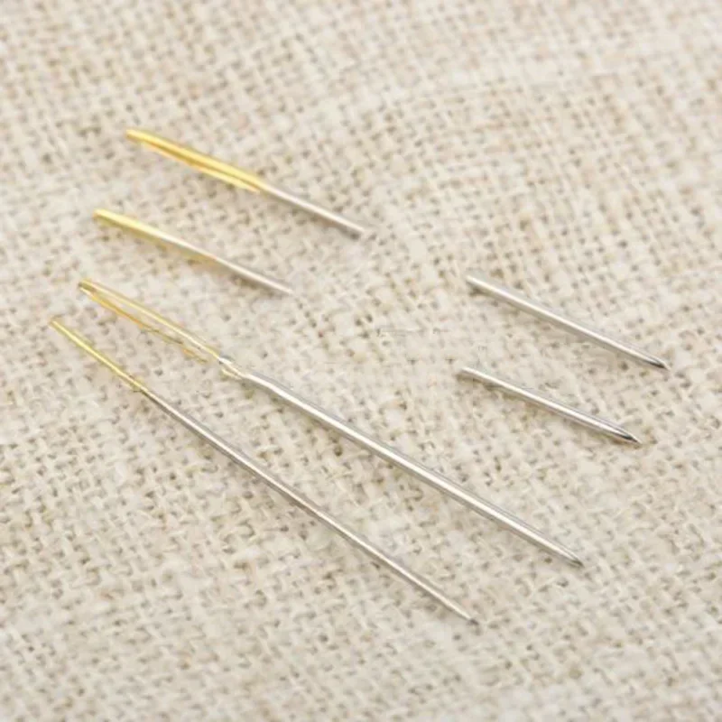 Tail Embroidery Fabric Cross Stitch Needles Craft Tool 24 26 DIY Apparel Sewing Fabric Tools Sewing Needles With Bottle 100pcs sewing needles sewing knitting tools