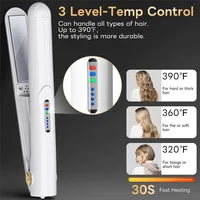 Mini fer à lisser et bigoudi sans fil, outil chaud de voyage Portable, chargement USB sans fil, Support de boucles droites 3