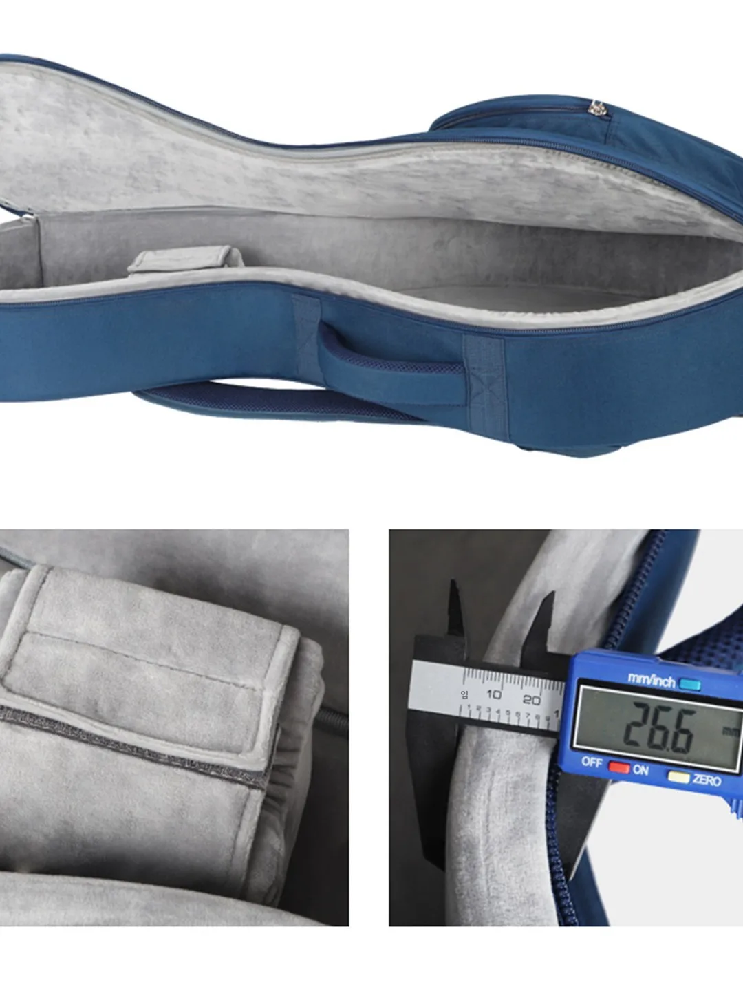 두꺼운 바퀴 달린 중형 밴조 가방 휴대용 악기 케이스 더블 숄더 백팩형 대형 밴조 가방 악기 가방