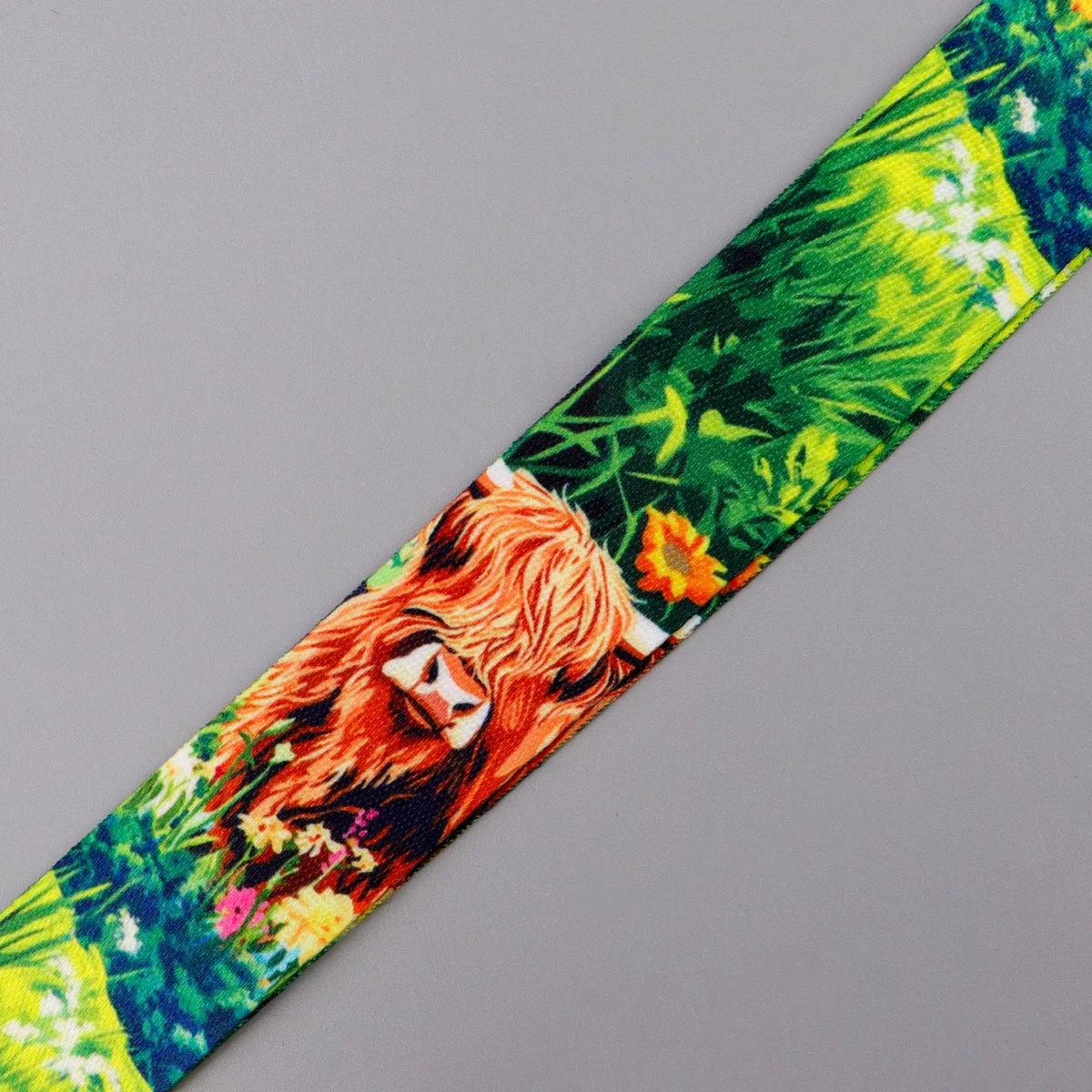 Moon-Themed Lanyard with Card Holder and Cartoon Bow Design - Floral Neck Strap