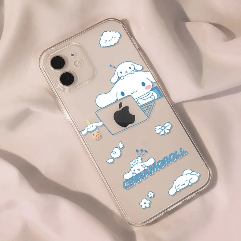 thumbnail image 1 of Sanrio Hello Kitty Case For iPhone 15 14 Plus 13 11 12 Pro Max Mini XS XR 7 8 Plus SE2 Shockproof Transparent POCHACCO Cover Y2K, 1 of 5