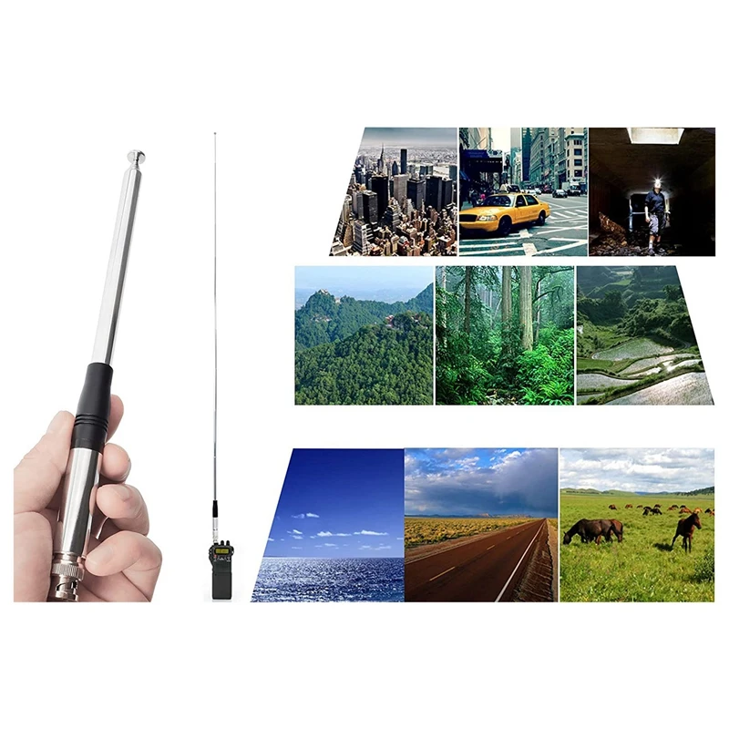 Telescopic Antenna 9-51-Inch 27Mhz For CB Handheld/Portable Radio BNC Connector