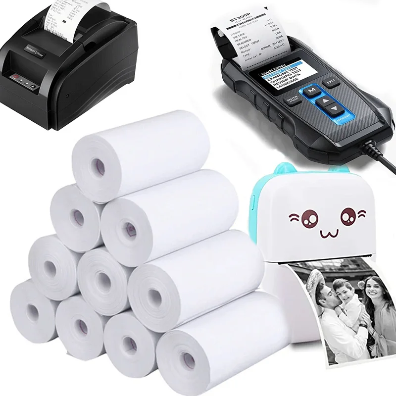 Thermal Cash Register Paper 57*30 Thermal Cash Register Paper Invoice Roll Cashier POS Printer Mobile Bluetooth For Bank Restaurant Market Taxi