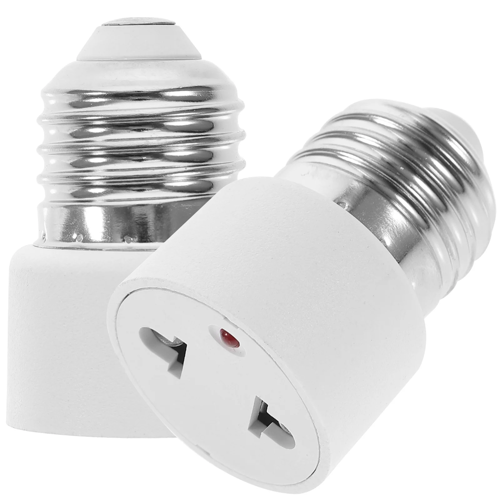 

Light Bulb Socket Outlet Adapter Converter E27 Base Light Bulb to 2-prong Plug White Lamp Holder Lamp Socket Screw LED Bulb