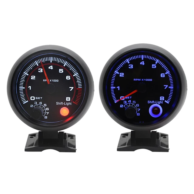 3.75 Inch 95mm Universal Car Tachometer 12v 0-8000 Rpm Engine