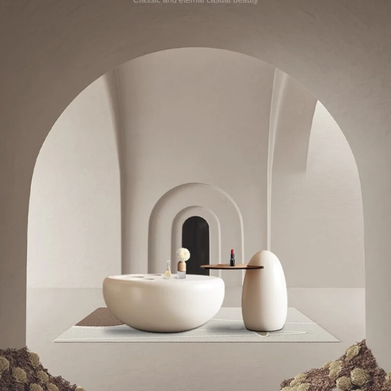 

Cream Style Baking Finish Tea Table Living Room Home Light Luxury Modern Minimalist Designer Internet Celebrity Small