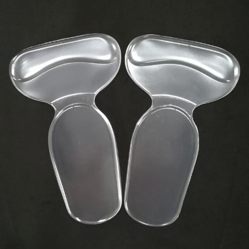 1 Pair/2Pcs T-type women men Silicone Soft Insert Heel Liner Grips High Heel Comfort Anti-wear foot Pads Feet Care Accessories
