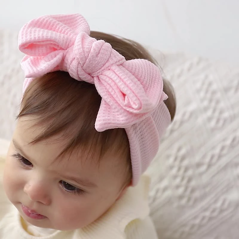 Baby Headband Waffle Fabric Nylon Hairband Cute Sweet Headband Kids