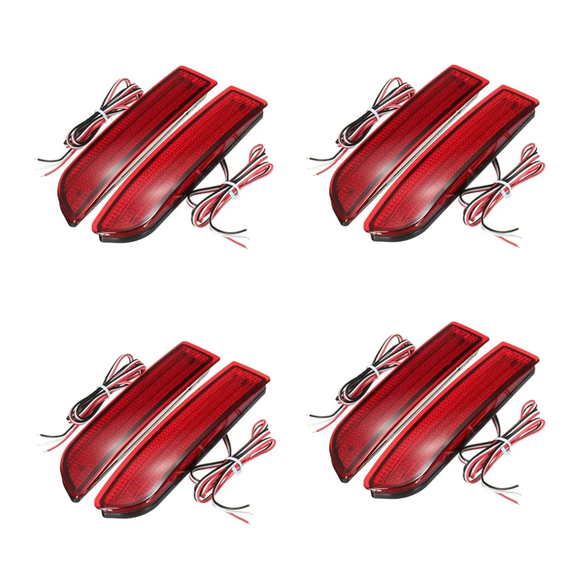 8X Car Led Tail Light Parking Brake Rear Bumper Reflector Lamp For