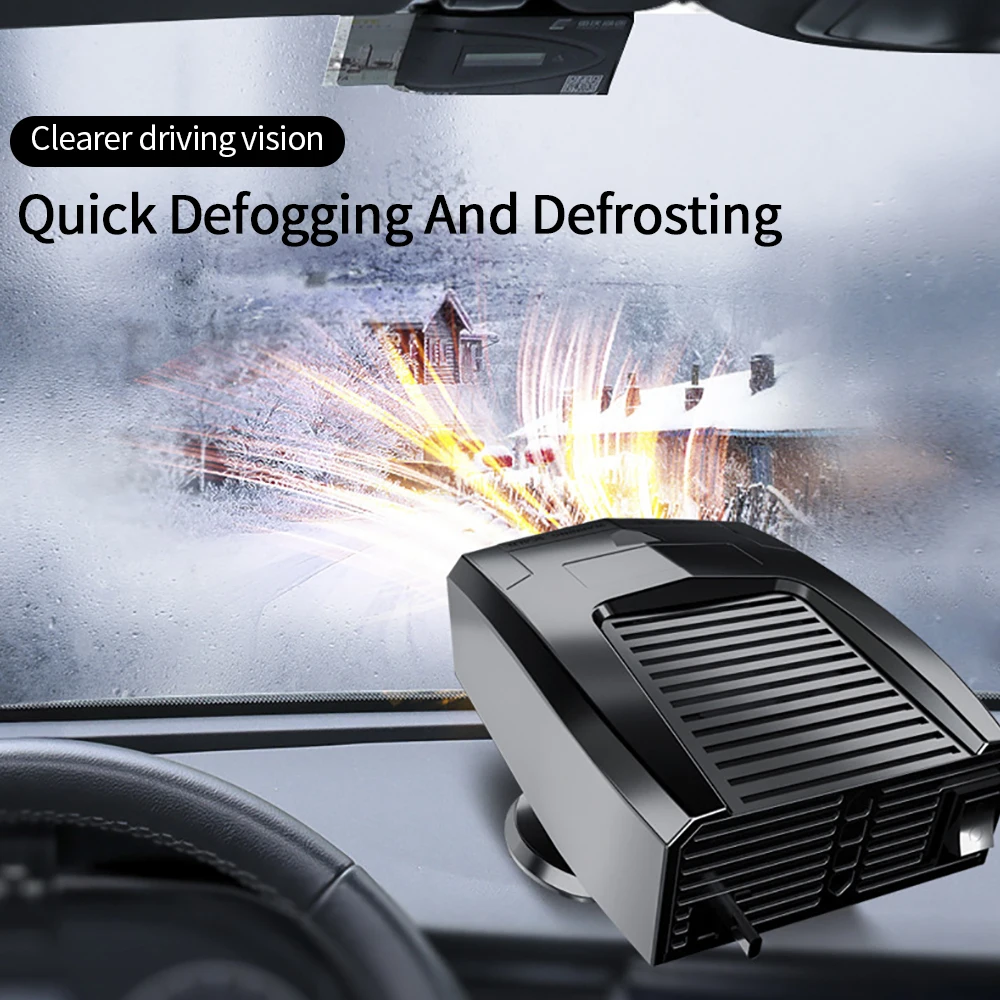 1Pc 12/24V Electric Car Heater Heating Fan Dashboard Windshield Defroster Portable Warmer Machine Window Glass Defogger For Car