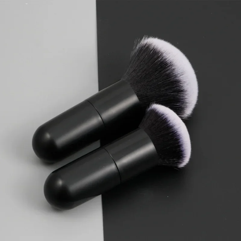Large Round Handle Powser Brush Black Makeup Brushes Fluffy Soft Professional Powder Foundation Blush Brush Cosmetic Accessories 2