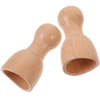 컴팩트 마사지 컵 나무 바디 마사지기, 목 긁기 태블릿/보드 허벅지 도구, 나무 어깨 도구, 2 개