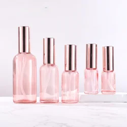 Perfume Spray Bottle Pink Glass Empty 10ml-100ml Fine Mist Atomizer Refillable Bottles Vial Essential Oil Cosmetic DIY Bottle