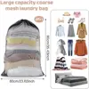 Creative Large Size Storage Laundry Mesh Bag Useful Large Organizer Net Drawstring Wash Sack Washing Laundry Bag Clothes Bags 4