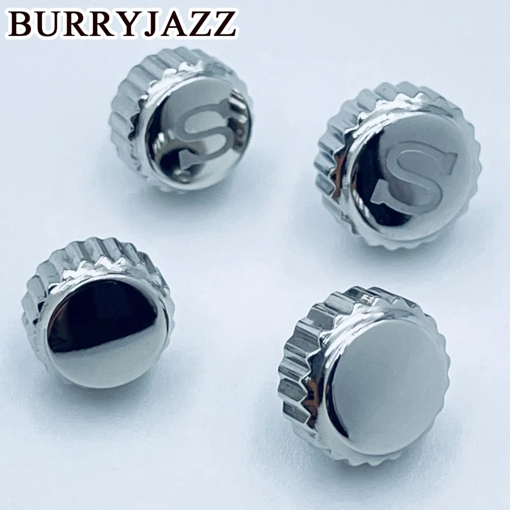 Silver Watch Crowns Watch Parts Replacement For NH34 NH35 NH36 Movement Stainless Steel