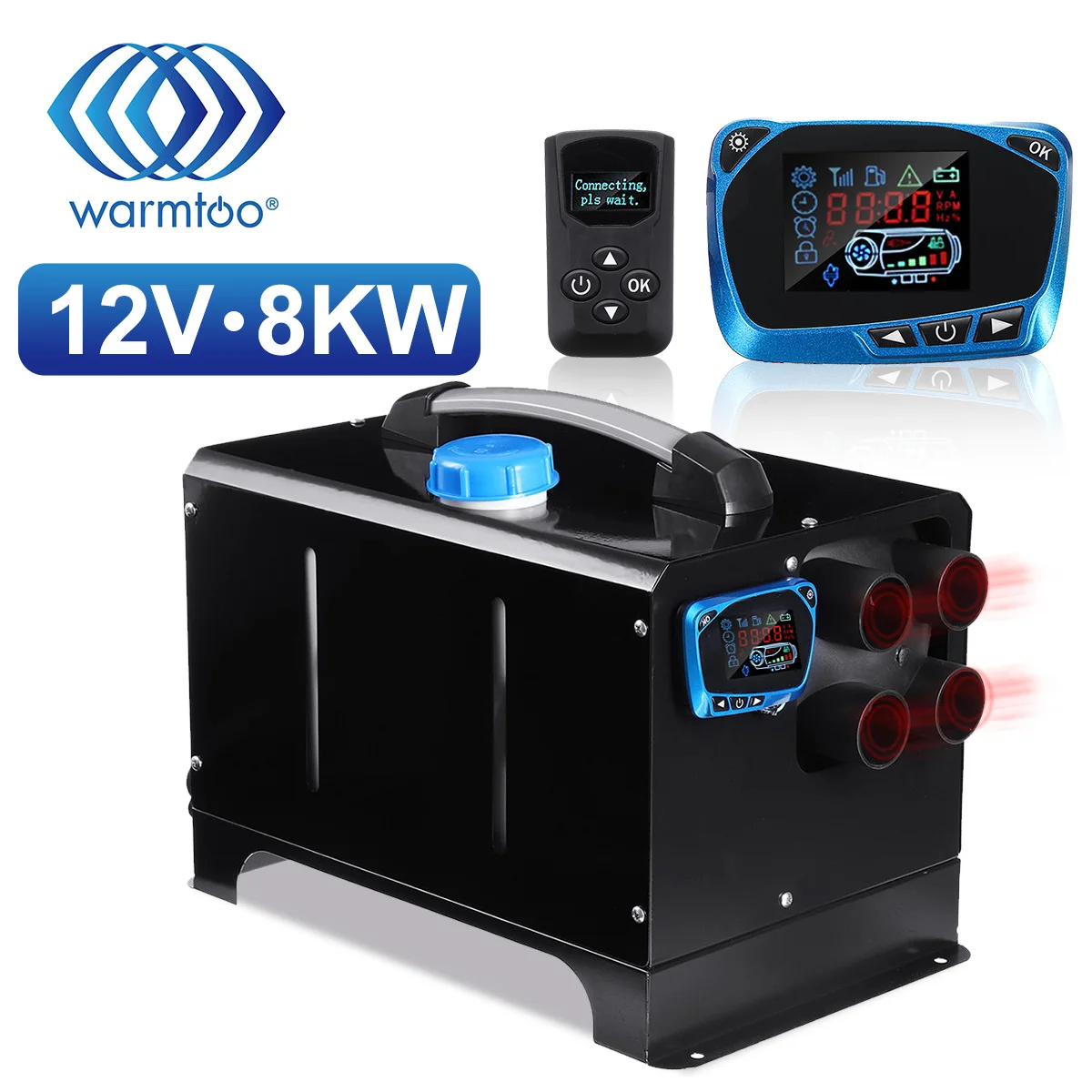 Warmtoo Alle In Einem Mini Diesel Luft Heizung 8KW 12V Ein Loch Auto Heizung  Für Lkw Motor-Häuser LCD/Taste Fern Neue Ankunft - AliExpress