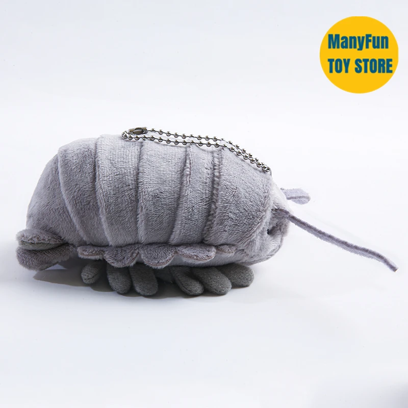 Giant Isopod Plush Toys Keychain Plushie Sea Lice Lifelike Animals Simulation Stuffed Doll Key Ring Toy Gifts For Kids 3
