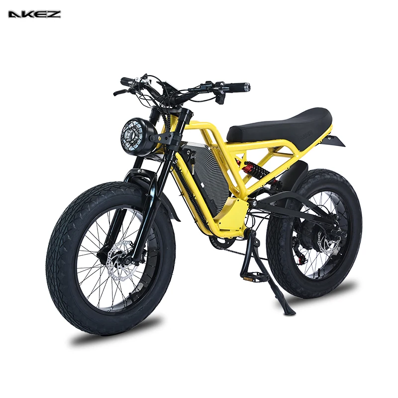 New Arrival Electric Motorcycle Mountain Bike 48V 1500W Aluminium Alloy Fat Bicycle 20 Inch Yellow eBike 45KM/H bike pedals aluminium alloy flat bicycle platform pedals mountain bike pedals cycling pedals