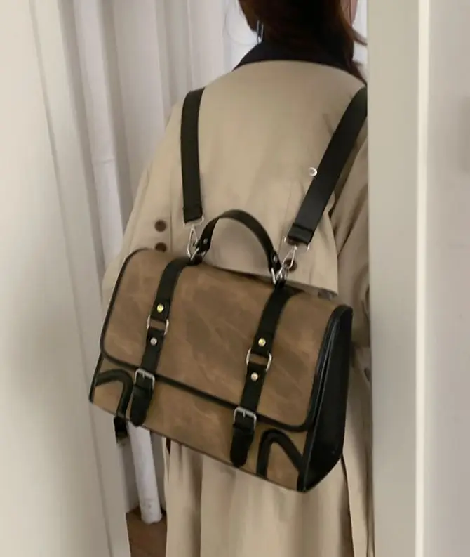 JIAERDI Preppy Style Jk Backpack Women Autumn New Leather Handle Backpacks Briefcase Ladies Harajuku Aesthetic Blue Schoolbag