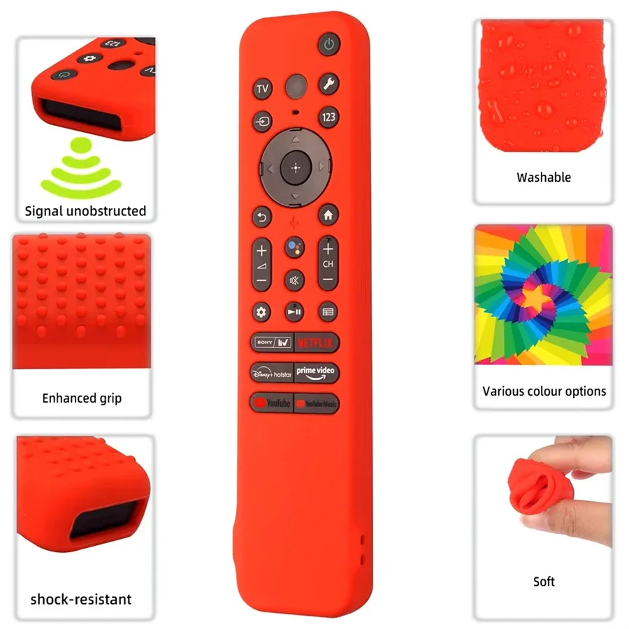 For Sony RMF-TX810U TX811U TX910U TV Remote Cover Lanyard Protective Case Shockproof Smart TV Accessory Cover