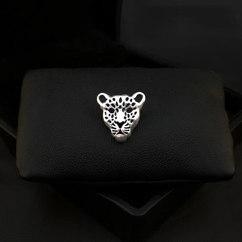 Men's Retro Leopard Head Small Brooch Suit Decoration Lapel Pin High-End Exquisite Accessories Animal Collar Pin Jewelry Gifts