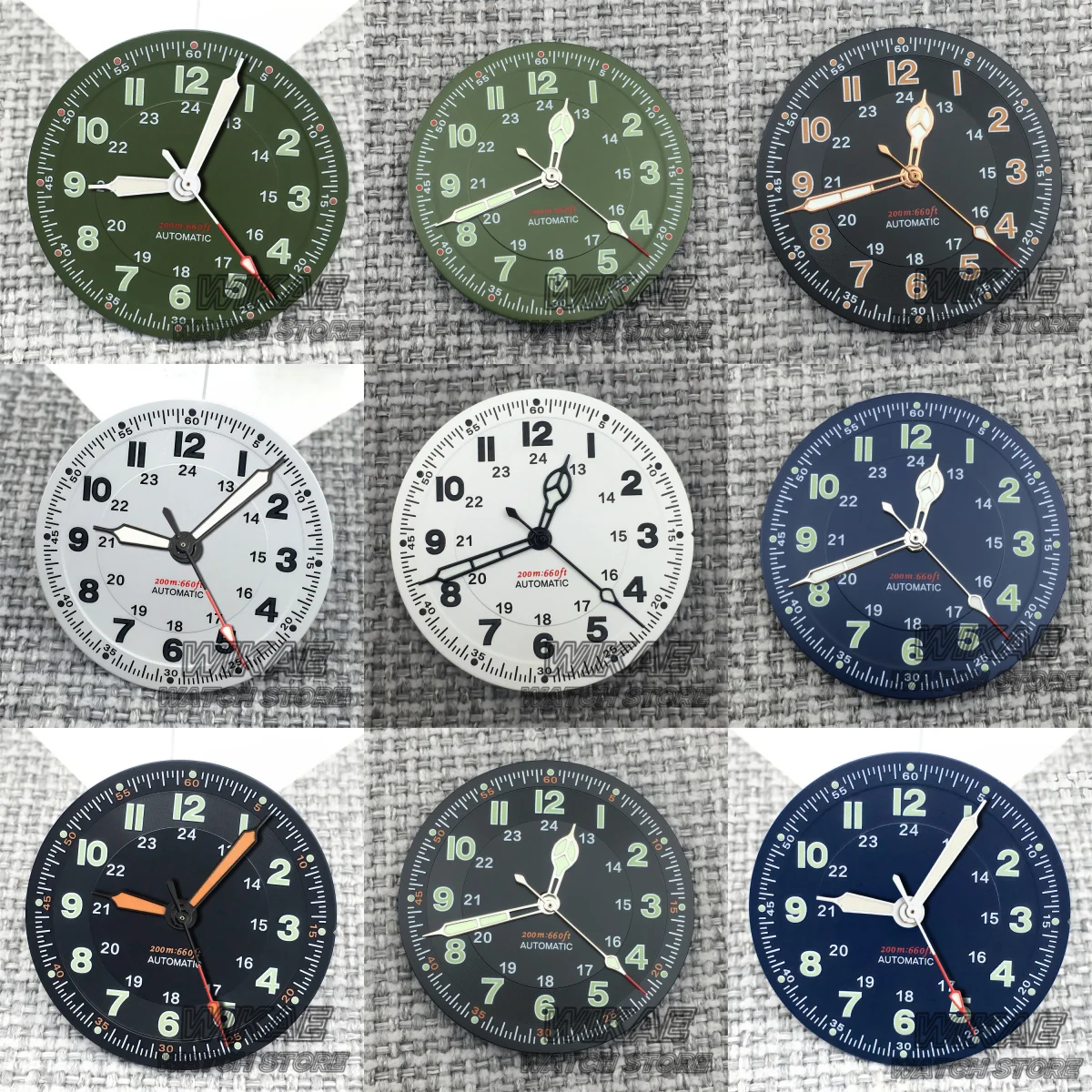 Classics Sterile 29mm Field Pilot Black Watch Dial with Hand Set