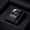 Oupai Square Dial Watch Men's Ceramic Strap 24mm Rectangular Watch Stud Scale Luminous Date Display Simple Casual Fashion Suitab 1