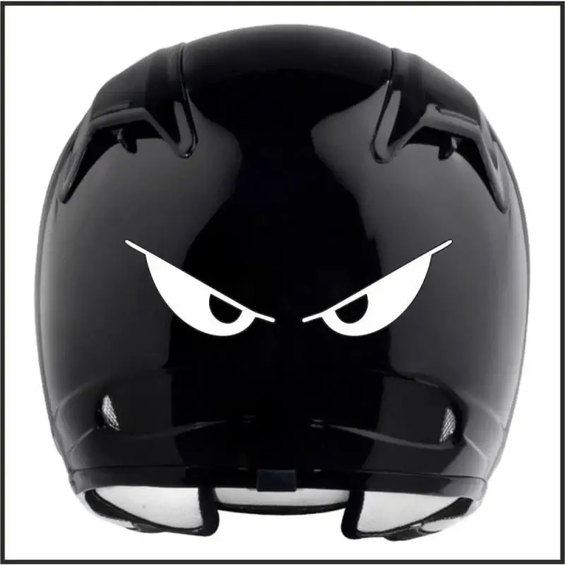 1PC PET Reflective Car Sticker Motorcycle Helmet Evil Eyes Shape Body Sticker Personalized Decoration Helmet Sticker