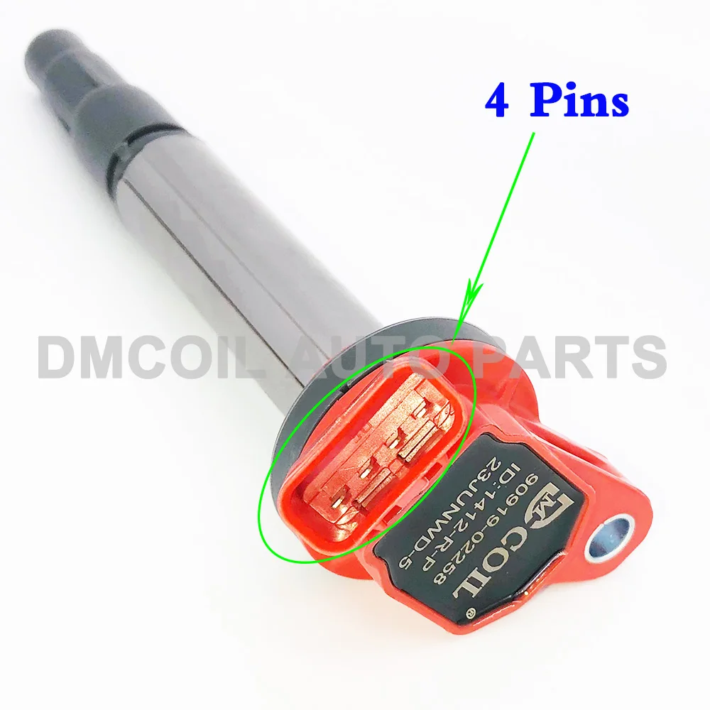 4 PCS RED PERFORMANCE IGNITION COIL FOR LEXUS CT NX TOYOTA AVENSIS