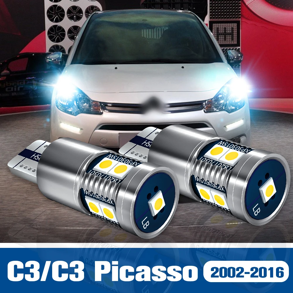 

2x LED Clearance Light Bulb Parking Lamp Accessories Canbus For Citroen C3 Picasso 2002-2016 2008 2009 2010 2011 2012 2013 2014