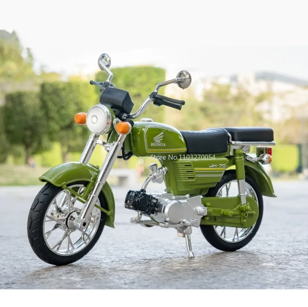 HONDA JH70 ミニチュアモデル グリーン 1/10 Vintage Honda JH-70 Motorcycle Model Diecast Bike Toy