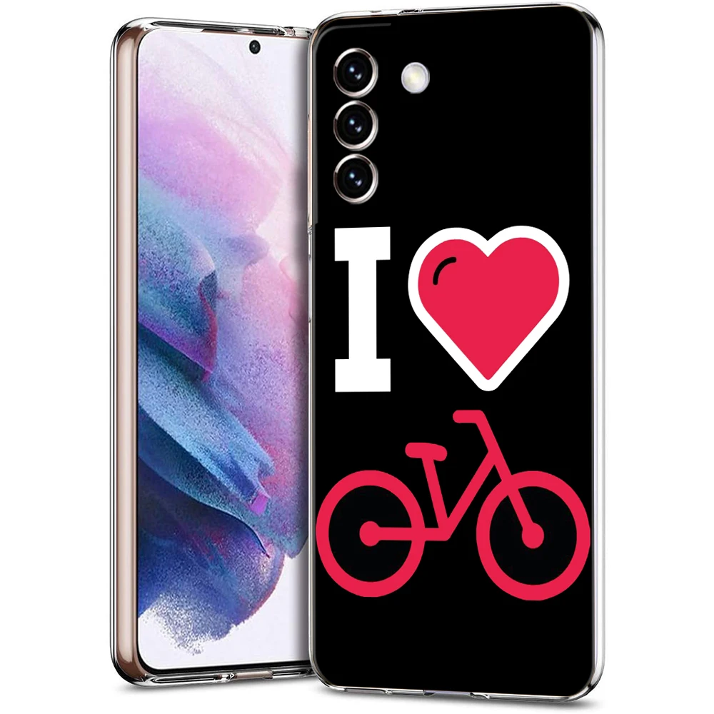 Silicone Clear Mountain Bike Cycling Art Phone Case Cover