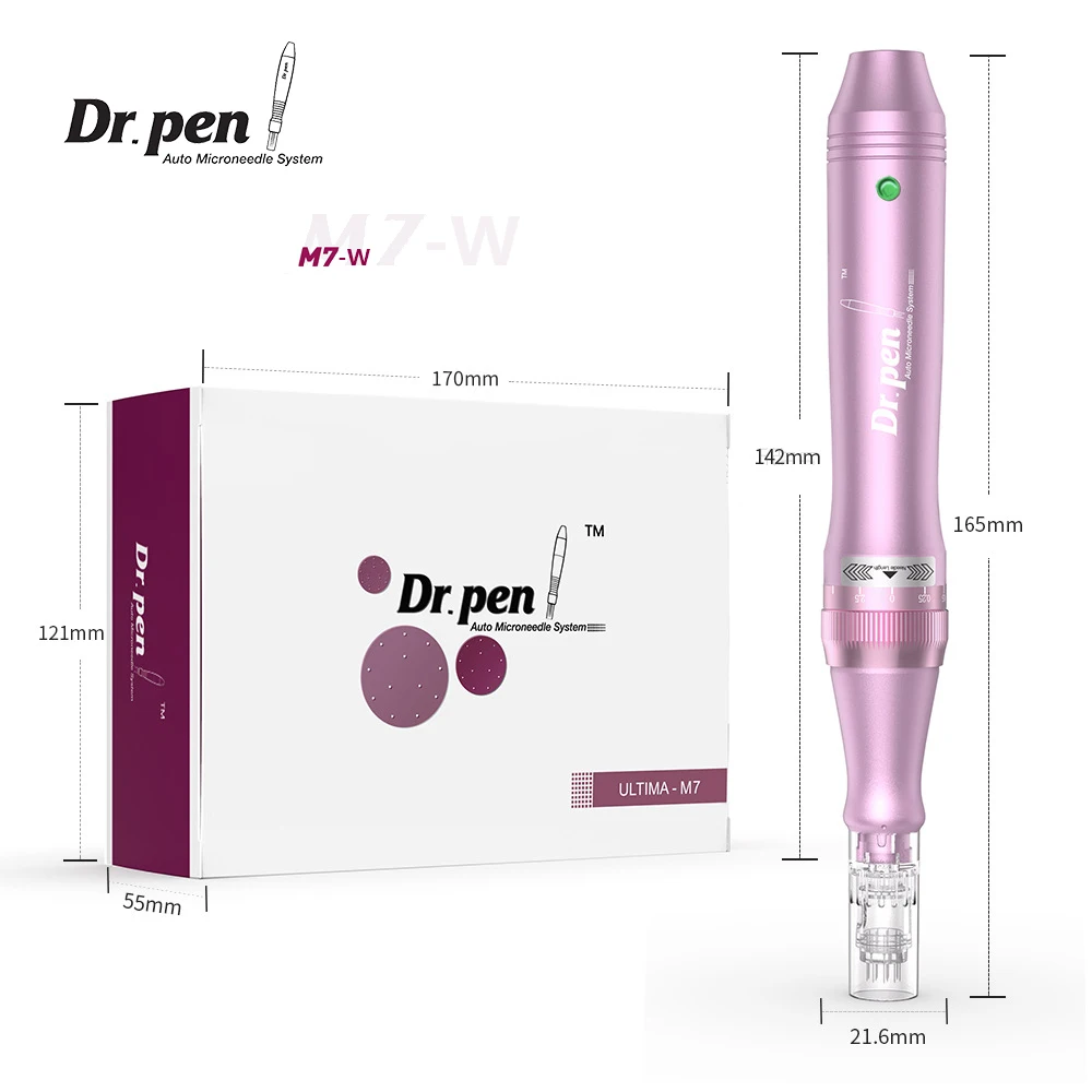 Dr Pen Ultima M7-W Microneedling Pen - Wireless Microneedle Professional Dermapen Stamp Per Face & Hair Beard Growth Mts Machine
