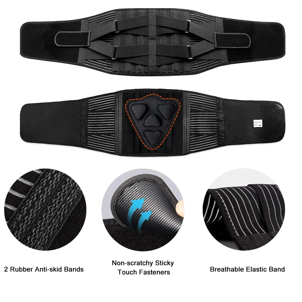 Back support belt 1 Pcs adjustable back support belt 6 stays lumbar pad breathable waist support back brace herniated disc scoliosis