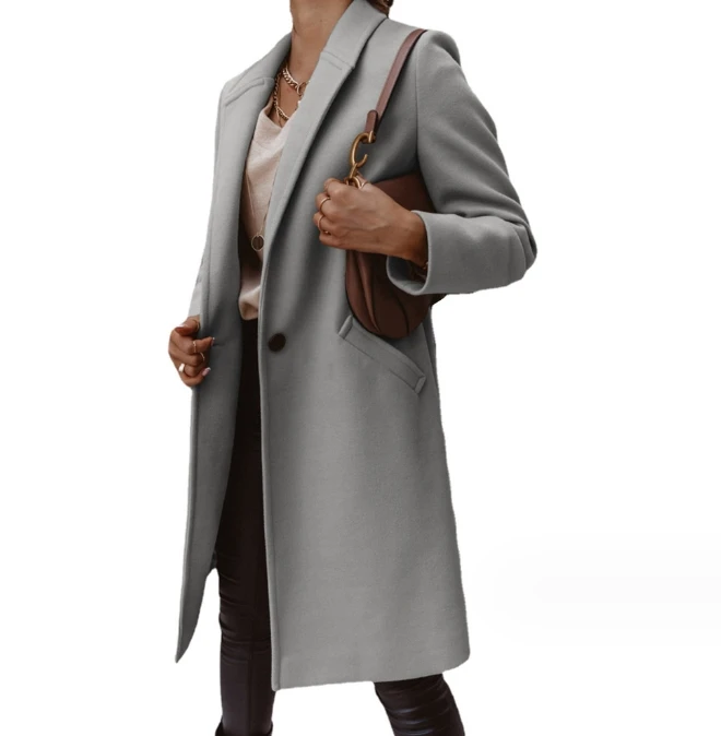 Рисунок 4 - Женское шерстяное пальто с отложным воротником