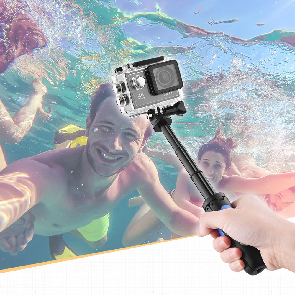 Mini Extension Selfie Stick Tripod Stand Hand Grip for GoPro Hero 3/5/4/3+3 for Yi Lite/4k/4k+ SJCAM/Andoer/AKASO