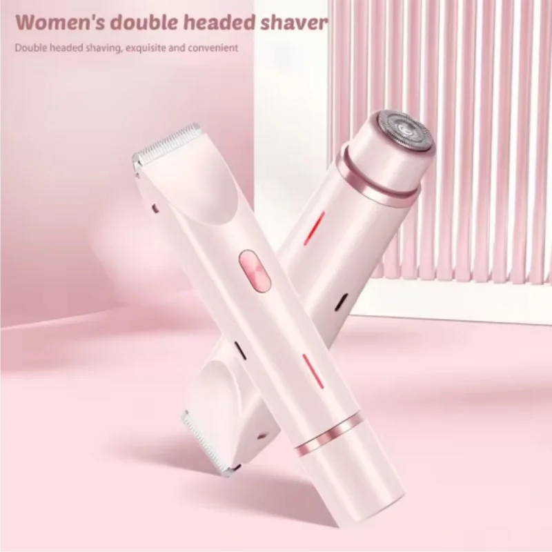 2 in 1 Electric Shaver 1 Set Rechargeable Ipx7 Waterproof Hair Removal Tool Wet and Dry Use Hair Removal Machine for Women 3