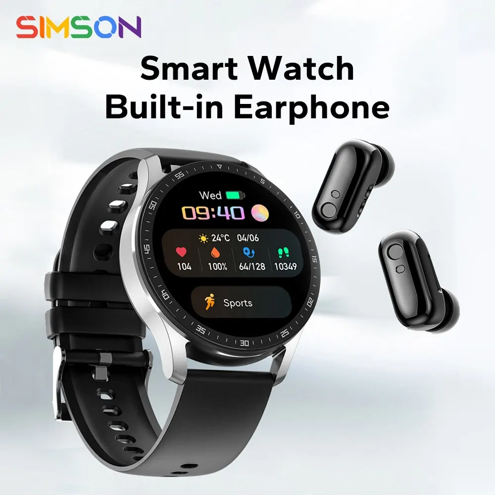 X7 Headset Smart Watch TWS 2 in 1 Wireless Bluetooth Earphone Blood
