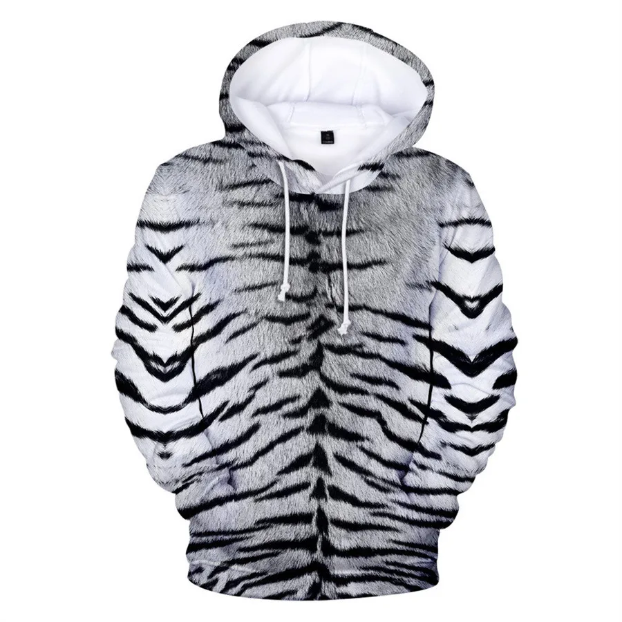 Brand Fashion Hoodies Premium Tiger Skin 3D Printed Mens Sweatshirt Unisex Long Sleeve Pullover Casual Jacket Autumn Winter Coat