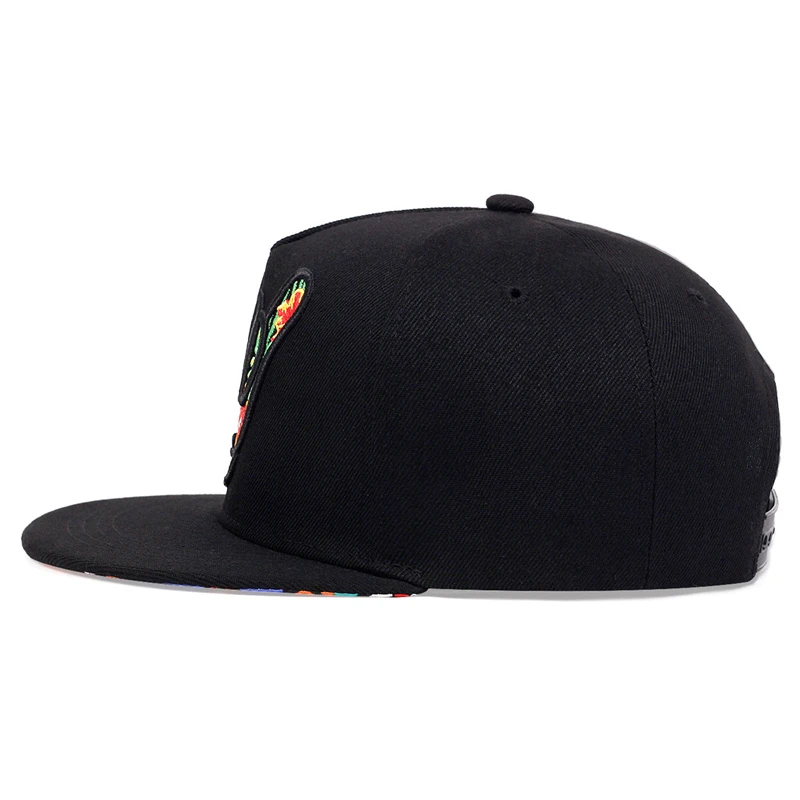 Finger Embroidery Adjustable Casual Baseball Cap Outdoor Snapback Hat