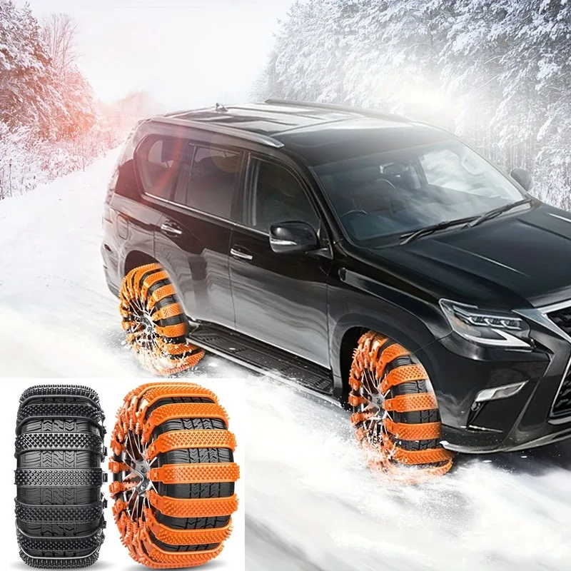 1pc Universal Traction Tire Chains Car Snow Chains Emergency Anti-Skid Tyre