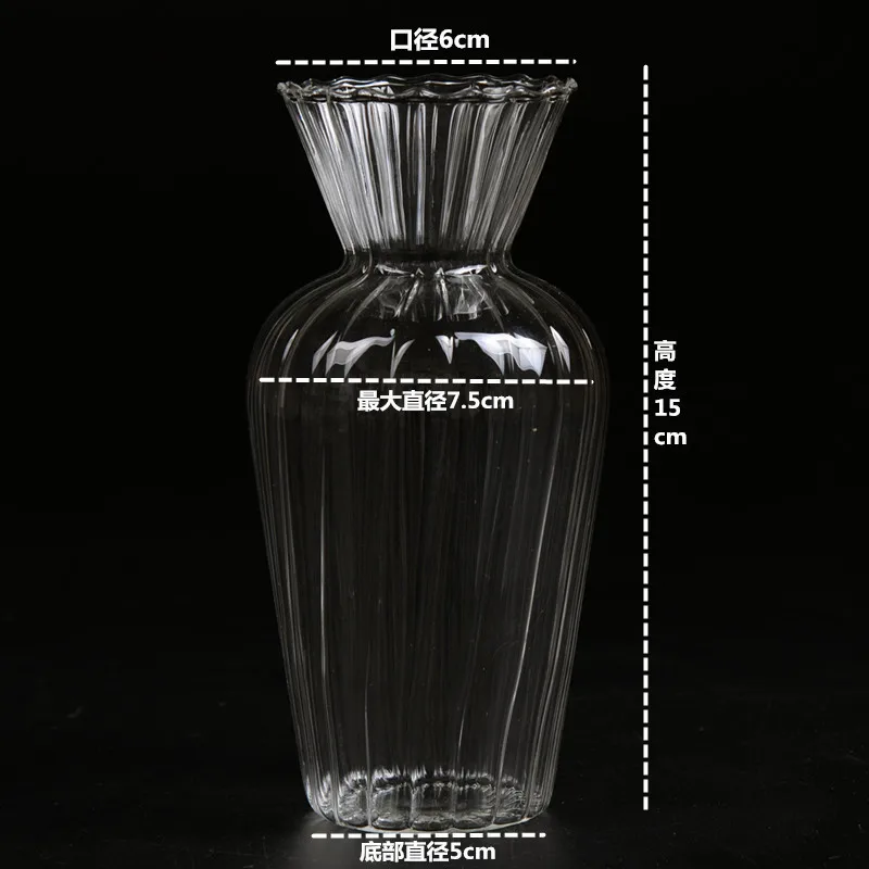 Glass Flower Vase Ins Flower Bottle Transparent Hydroponic Vase Glass Bottle for Flowers Desktop Decoration אגרטל זכוכית Nordic 4
