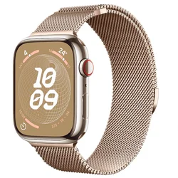Milanese Breathable Strap - 42mm 44mm-45mm (Retro gold)