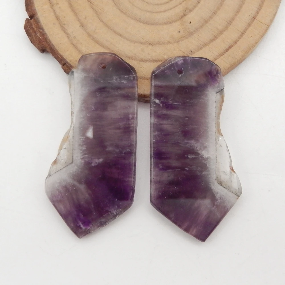 Natural Amethyst Nugget Earrings for Women, Gemstone Earrings Beads for Jewelry Making